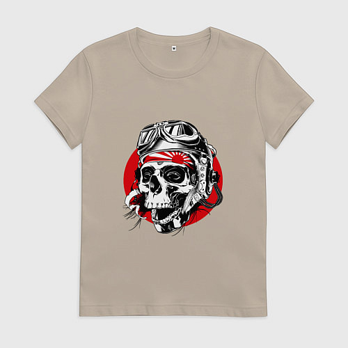 Женская футболка Pilot kamikadze / Миндальный – фото 1