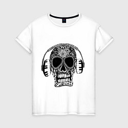 Женская футболка Musical skull