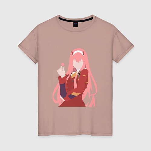 Женская футболка Zero Two 03 Darling / Пыльно-розовый – фото 1