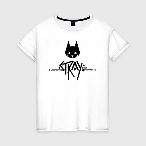 Женская футболка Stray: Black Logo / Белый – фото 1