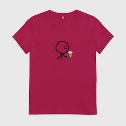 Женская футболка Человечек для двоих