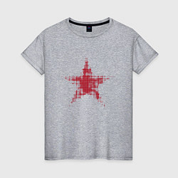 Женская футболка Красная звезда полутон