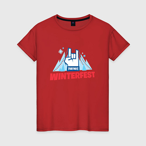 Женская футболка Winterfest / Красный – фото 1