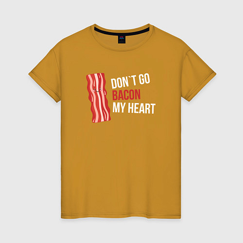 Женская футболка Bacon and Egg / Горчичный – фото 1