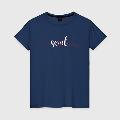 Женская футболка Soul thread / Тёмно-синий – фото 1