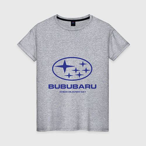 Женская футболка Subaru Bububaru / Меланж – фото 1