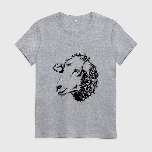 Женская футболка Black and White Sheep / Меланж – фото 1