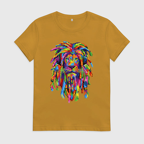 Женская футболка Lion dreaD / Горчичный – фото 1