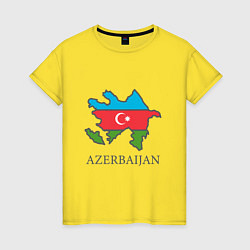 Футболка хлопковая женская Map Azerbaijan, цвет: желтый