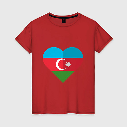 Женская футболка Сердце Азербайджана / Красный – фото 1