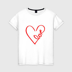 Женская футболка День святого Валендина для влюбленных