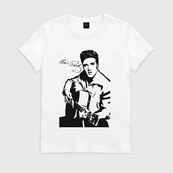 Футболка хлопковая женская Elvis, цвет: белый