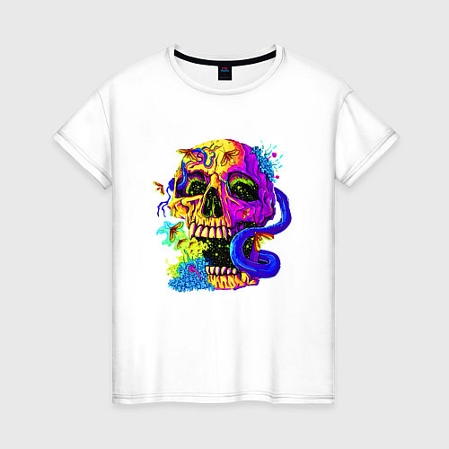 Женская футболка Art skull! / Белый – фото 1