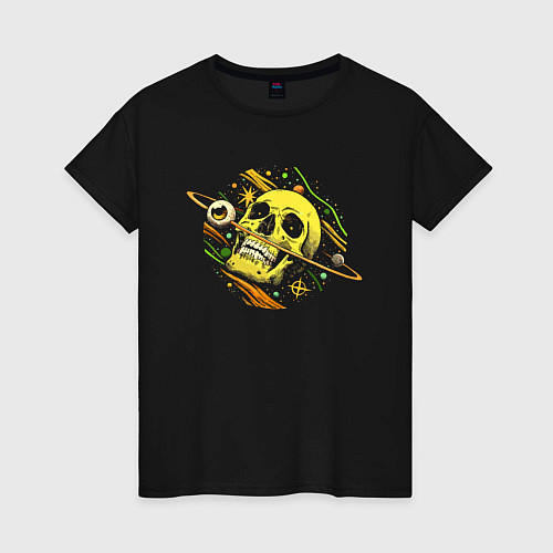 Женская футболка Space & Skull / Черный – фото 1
