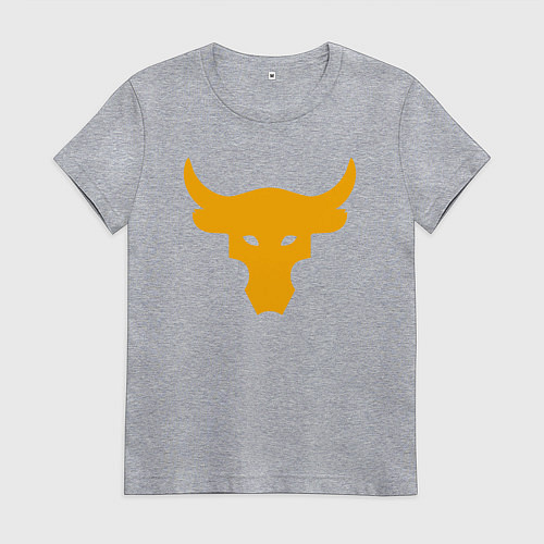 Женская футболка Бык Дуэйн Скала Джонсон / Меланж – фото 1