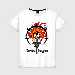 Женская футболка Darkest Dungeon: skull logo