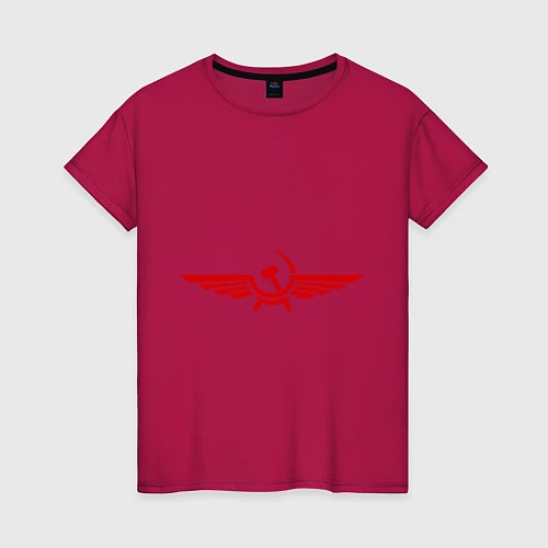 Женская футболка Серп и молот в виде орла / Маджента – фото 1
