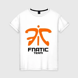 Футболка хлопковая женская Dota 2: Fnatic Team, цвет: белый