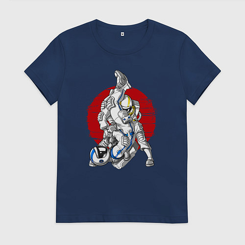 Женская футболка Боевые искусства космонавтов / Тёмно-синий – фото 1