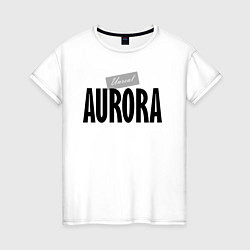 Футболка хлопковая женская Unreal Aurora, цвет: белый