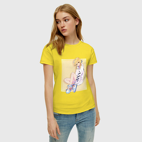 Женская футболка Современная Люмин / Желтый – фото 3