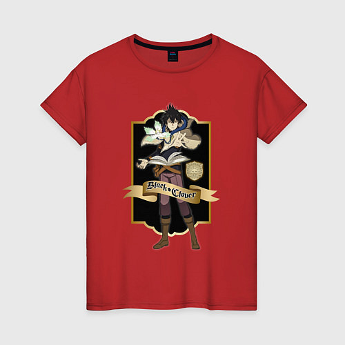 Женская футболка Черный Клевер Юно из Золотого Рассвета / Красный – фото 1