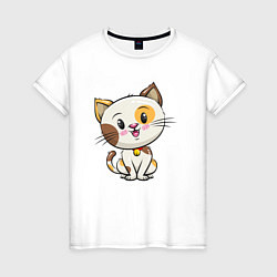 Женская футболка Пятнистый котик