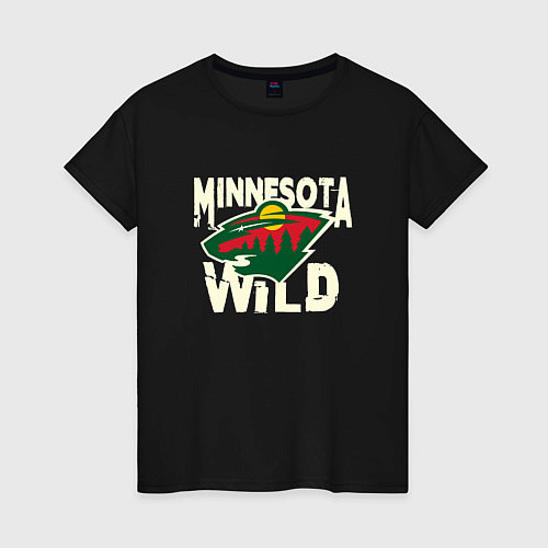 Женская футболка Миннесота Уайлд, Minnesota Wild / Черный – фото 1