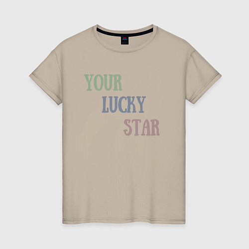 Женская футболка Your lucky star / Миндальный – фото 1