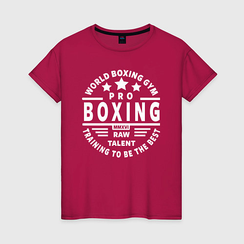 Женская футболка PRO BOXING / Маджента – фото 1