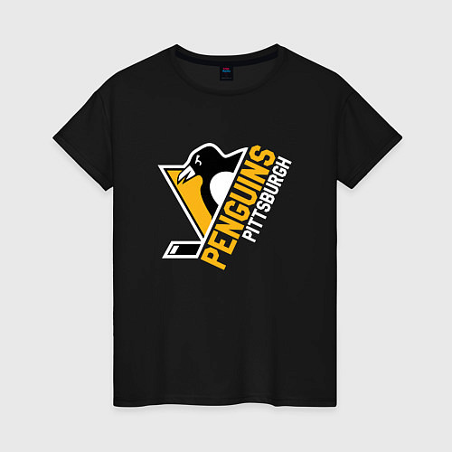 Женская футболка Pittsburgh Penguins Питтсбург Пингвинз / Черный – фото 1