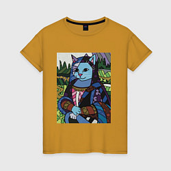 Женская футболка Mona Cat2
