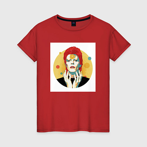 Женская футболка Дэвид Боуи 2022 / Красный – фото 1