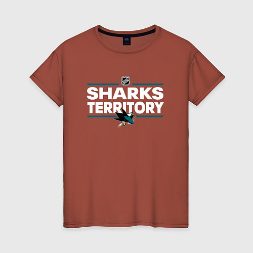 Женская футболка SHARKS TERRITORY САН-ХОСЕ ШАРКС / Кирпичный – фото 1