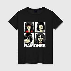 Женская футболка Ramones, Рамонес Портреты