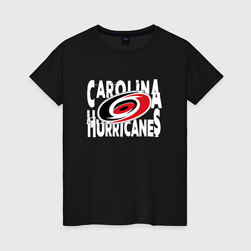 Женская футболка Каролина Харрикейнз, Carolina Hurricanes / Черный – фото 1