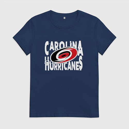 Женская футболка Каролина Харрикейнз, Carolina Hurricanes / Тёмно-синий – фото 1