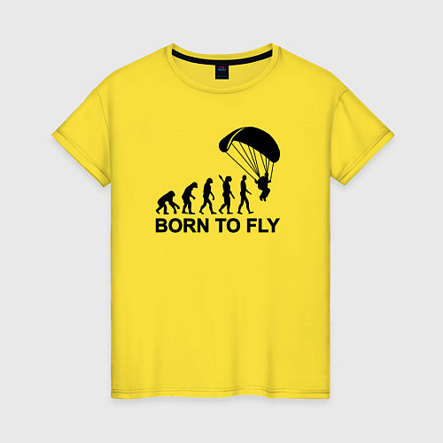 Женская футболка Рожденный летать / Желтый – фото 1