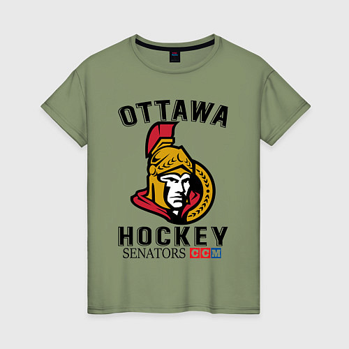 Женская футболка OTTAWA SENATORS ОТТАВА СЕНАТОРЗ / Авокадо – фото 1