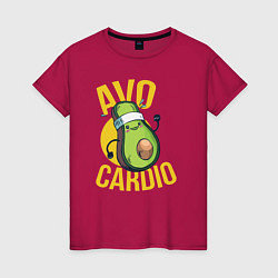 Футболка хлопковая женская AVO CARDIO, цвет: маджента