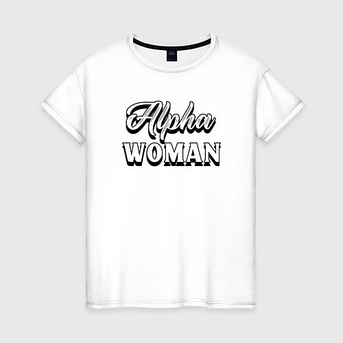 Женская футболка Alpha woman / Белый – фото 1
