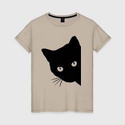 Женская футболка Всё тот же чёрный котяра!