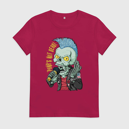 Женская футболка Punks not dead! Motto! / Маджента – фото 1