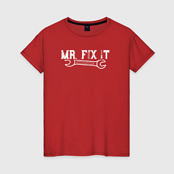Футболка хлопковая женская Mr FIX IT, цвет: красный