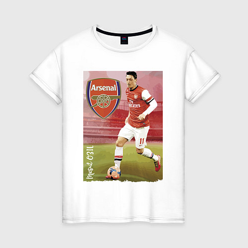 Женская футболка Arsenal, Mesut Ozil / Белый – фото 1
