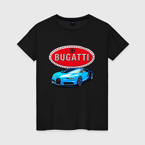 Женская футболка Bugatti - motorsport / Черный – фото 1