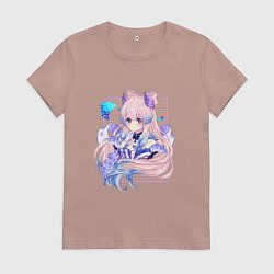 Женская футболка Задумчивая Кокоми