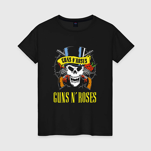 Женская футболка GUNS N ROSES ГРУППА / Черный – фото 1