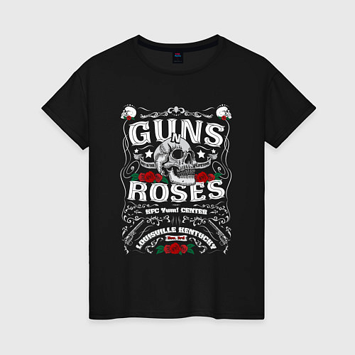 Женская футболка GUNS N ROSES РОК / Черный – фото 1
