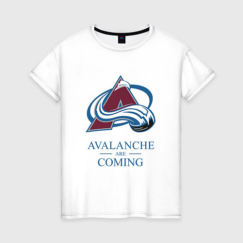 Женская футболка Colorado Avalanche are coming , Колорадо Эвеланш / Белый – фото 1